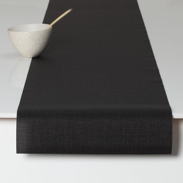 chilewich Mini Basketweave Table Runners - Black Table Runners