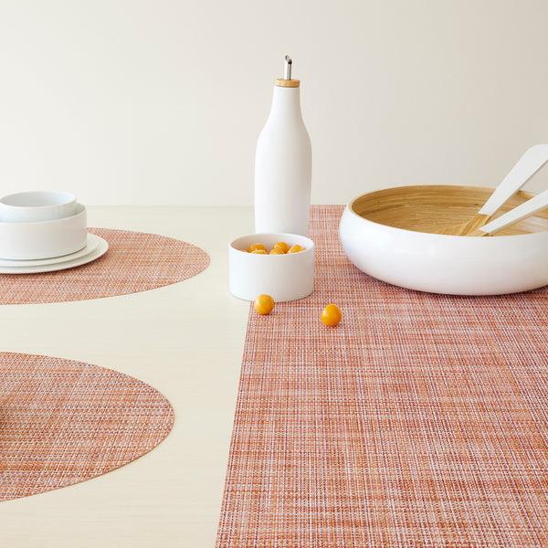 Chilewich Mini Basketweave Table Runners - Cinnamon Table Runners