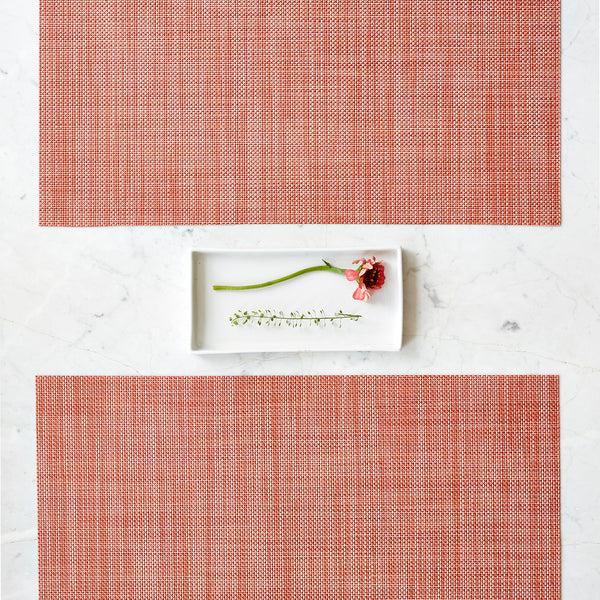 Chilewich Mini Basketweave Table Runners - Clay Table Runners