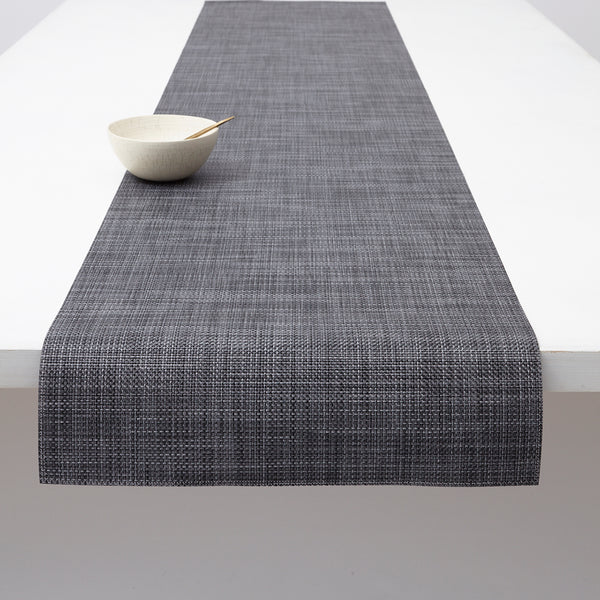 chilewich Mini Basketweave Table Runners - Cool Grey Table Runners
