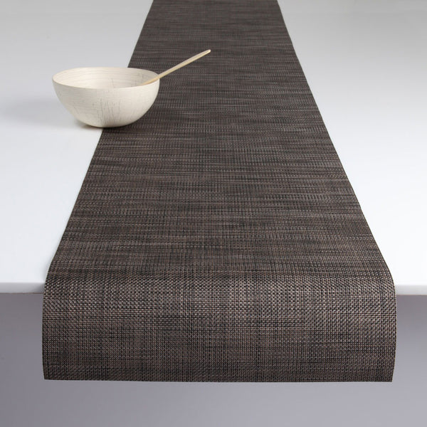 chilewich Mini Basketweave Table Runners - Dark Walnut Table Runners