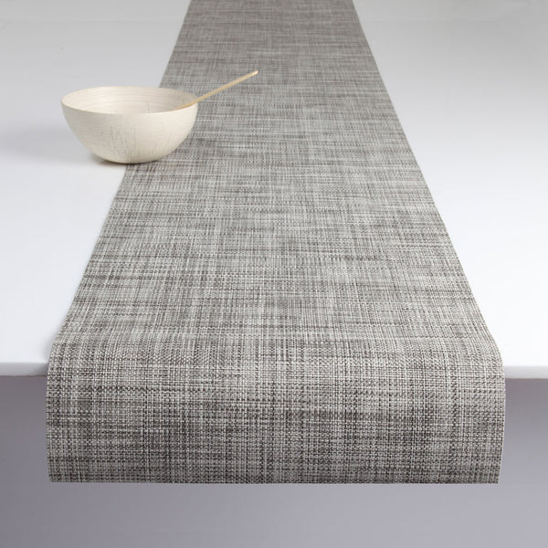 chilewich Mini Basketweave Table Runners - Gravel Table Runners