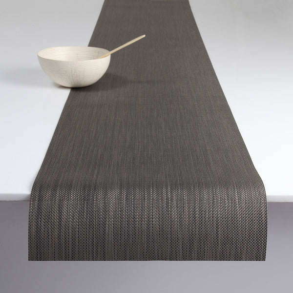 chilewich Mini Basketweave Table Runners - Light Grey Table Runners