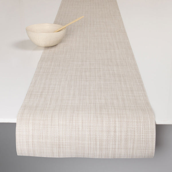 chilewich Mini Basketweave Table Runners - Parchment Table Runners