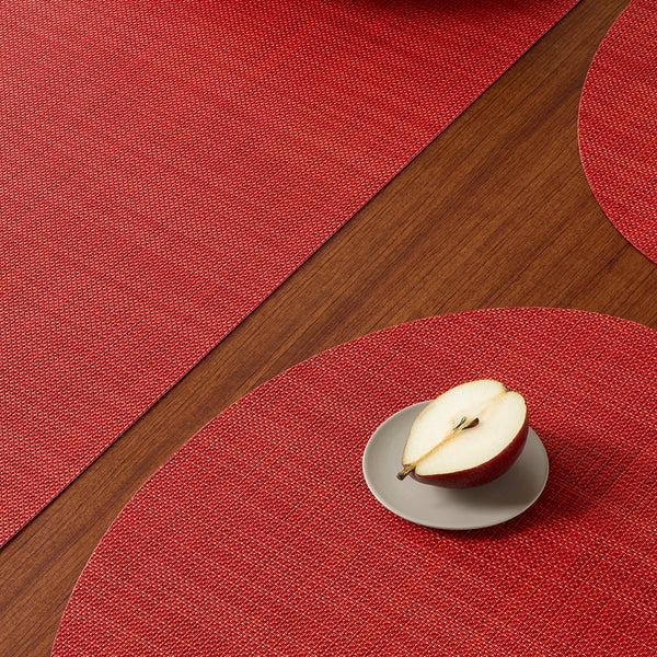 Chilewich Mini Basketweave Table Runners - Scarlet Table Runners