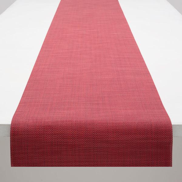 Chilewich Mini Basketweave Table Runners Table Runner Scarlet