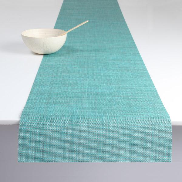 chilewich Mini Basketweave Table Runners - Turquoise Table Runners
