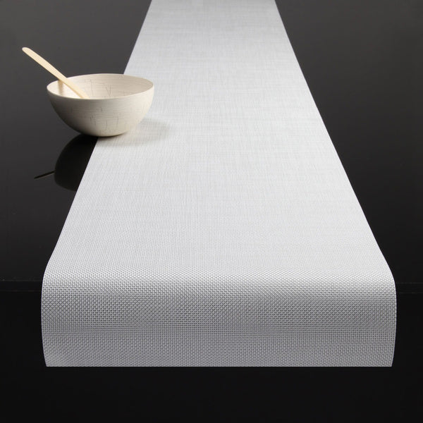 chilewich Mini Basketweave Table Runners - White Table Runners