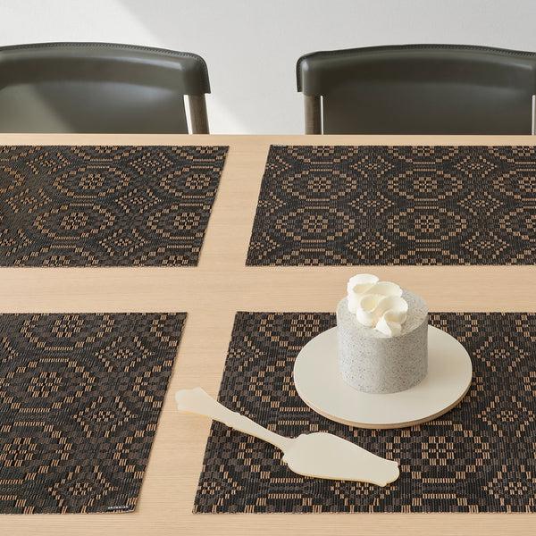 Chilewich Overshot Placemats - Tiger Eye Placemats Tiger Eye