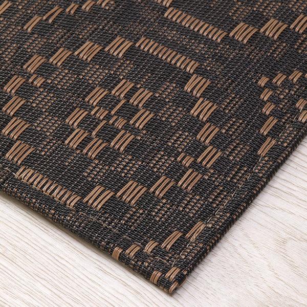 Chilewich Overshot Rugs - Tiger Eye Woven Floor Mat Tiger Eye
