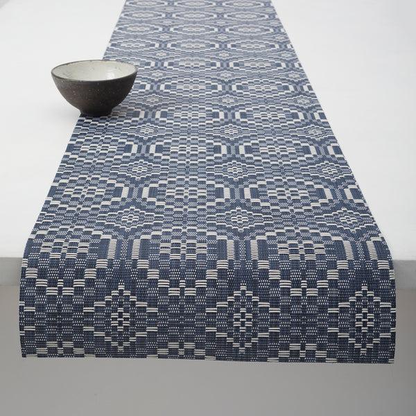 chilewich Overshot Table Runners - Denim Table Runners