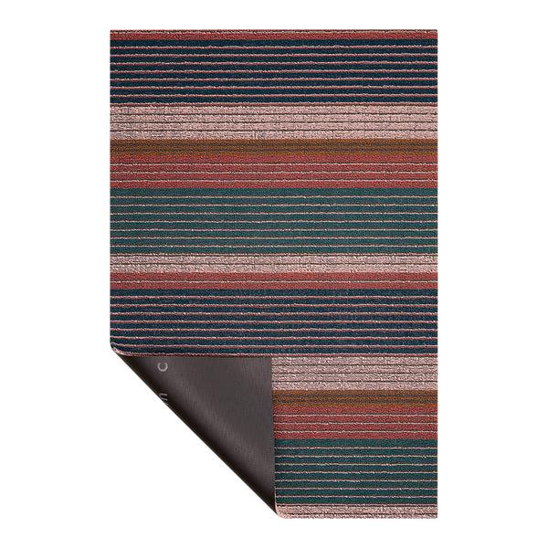 Chilewich Pleat Stripe Shag Mats - Raspberry Shag Mats Raspberry