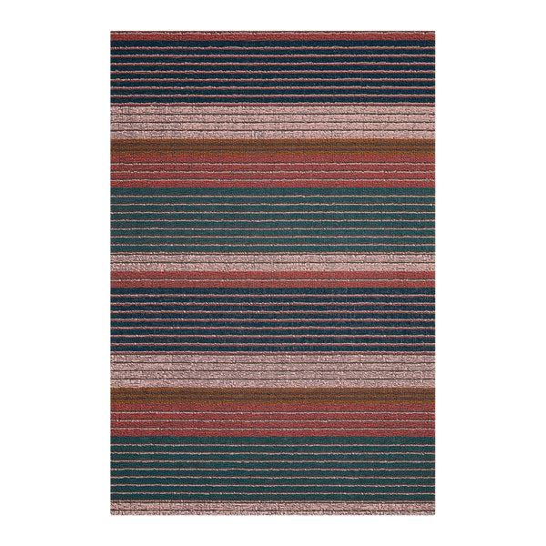 chilewich Pleat Stripe Shag Mats - Raspberry Shag Mats Raspberry