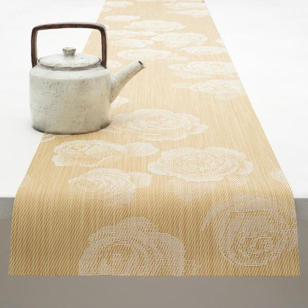 chilewich Rosette Table Runners - Wheat Table Runners