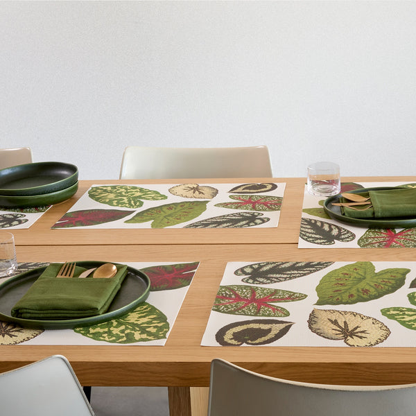 Chilewich Scattered Leaves Placemats Placemats Green