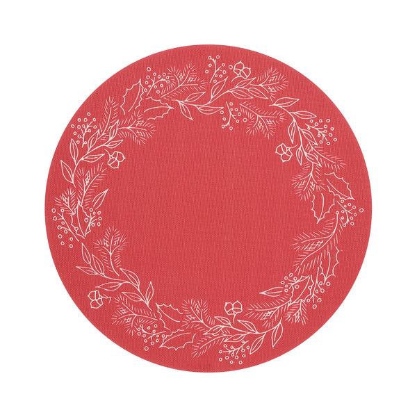Chilewich Wreath Placemats - Crimson Placemats Crimson
