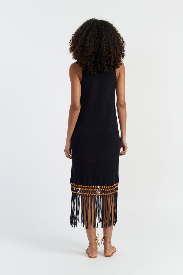 Chinti And Parker Black Laura Whitmore Beaded Dress