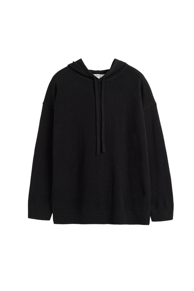 Chinti And Parker Black Wool-Cashmere Relaxed Hoodie