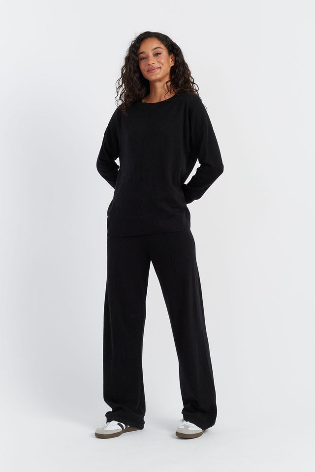 Chinti And Parker Black Wool-Cashmere Slouchy Sweater