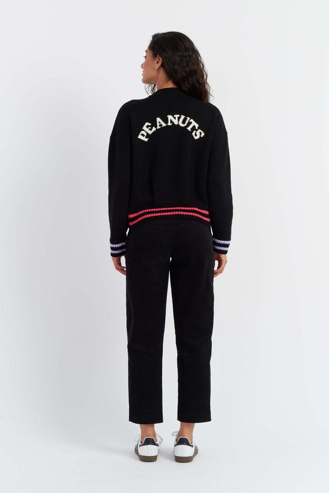 Chinti And Parker Black Wool-Cashmere Snoopy Bomber Jacket