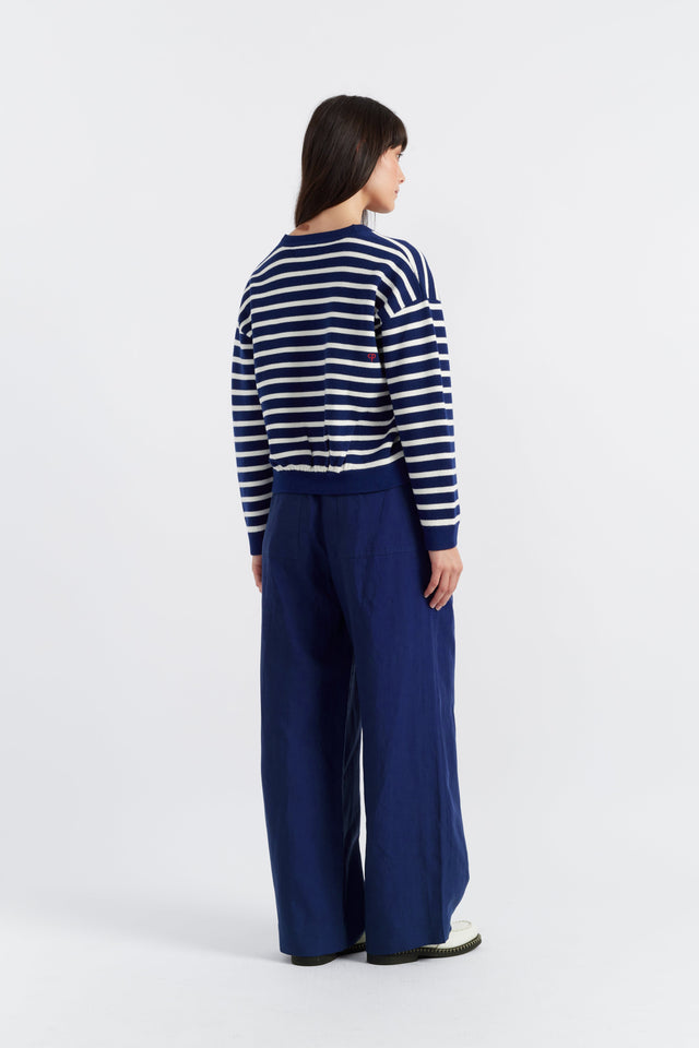 Chinti And Parker Blue Merino Snoopy Milano Cardigan