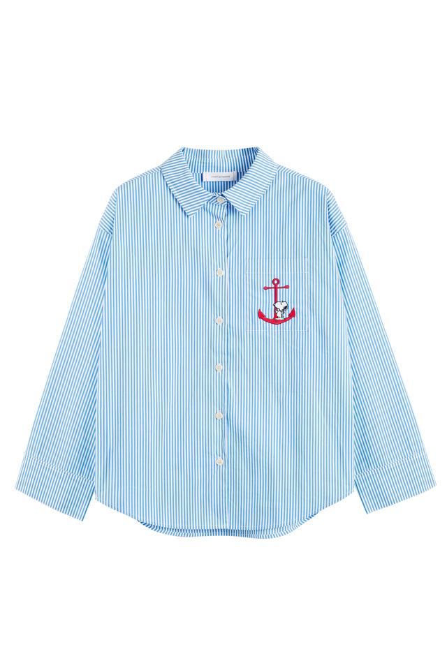 Chinti And Parker Blue Cotton Snoopy Anchor Co-ord