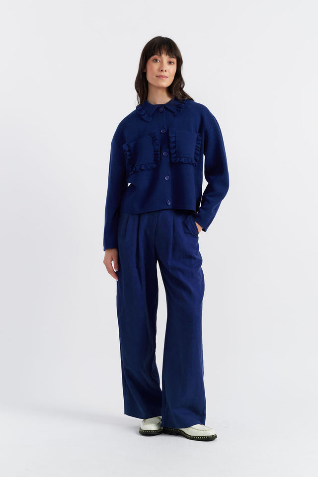 Chinti And Parker Blue Merino Sea Breeze Jacket