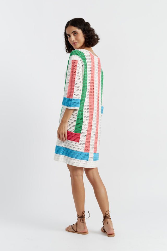 Chinti And Parker Cream Cotton Capri Dress