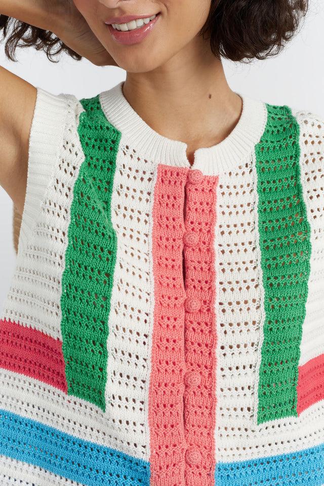 Chinti And Parker Cream Cotton Capri Vest