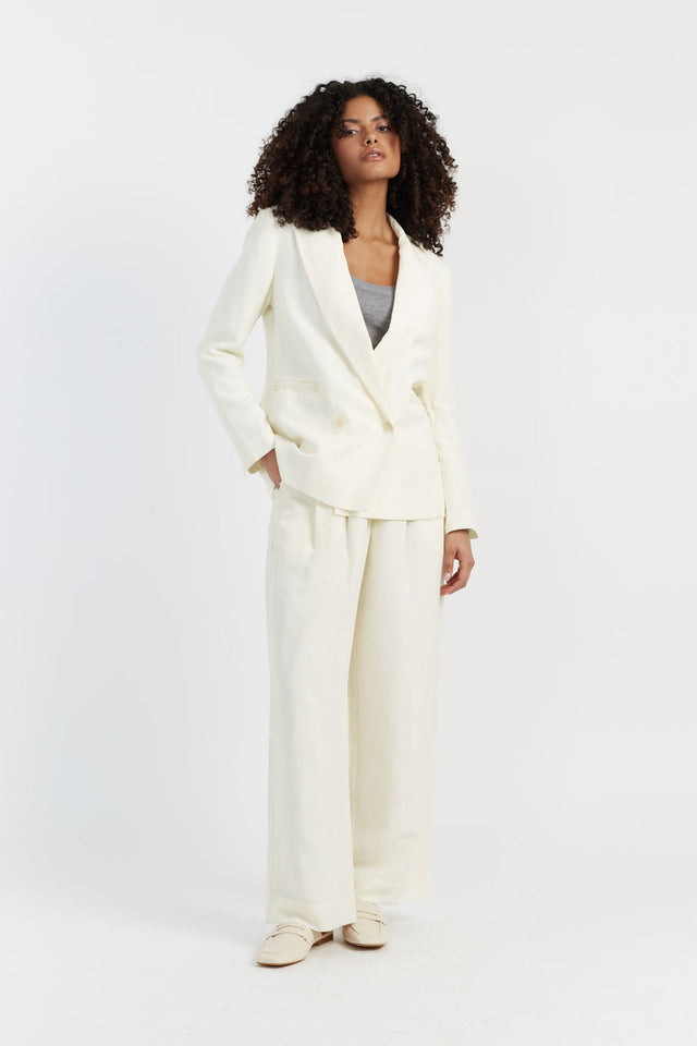 chinti and parker Cream Tencel-Linen Blazer