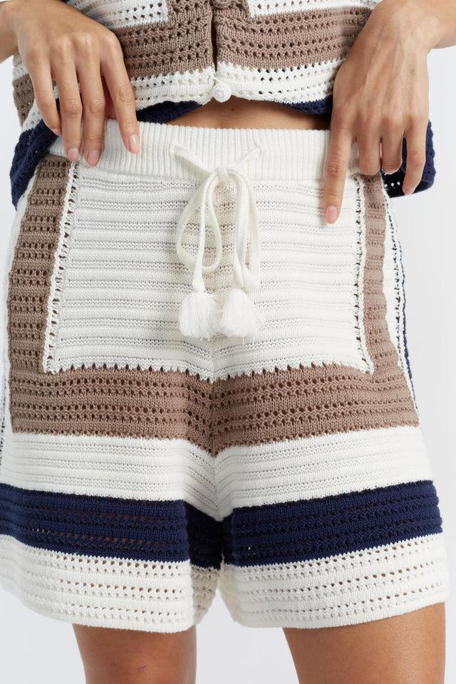 Chinti And Parker Navy Cotton Capri Shorts