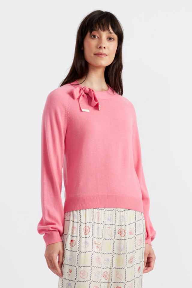 chinti and parker Pink Merino Sailors Knot Sweater