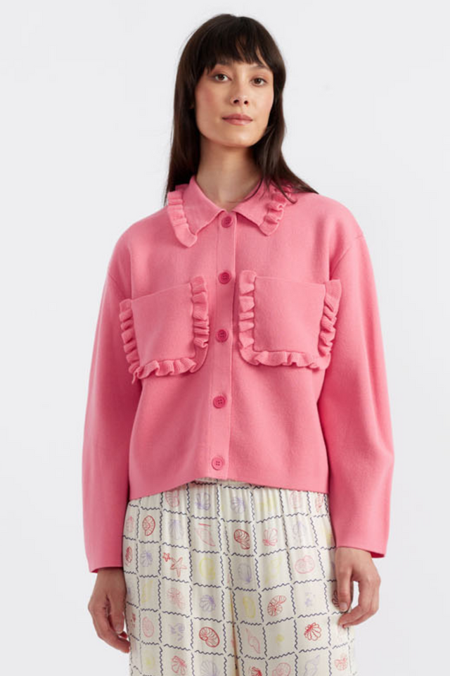 chinti and parker Pink Merino Sea Breeze Jacket