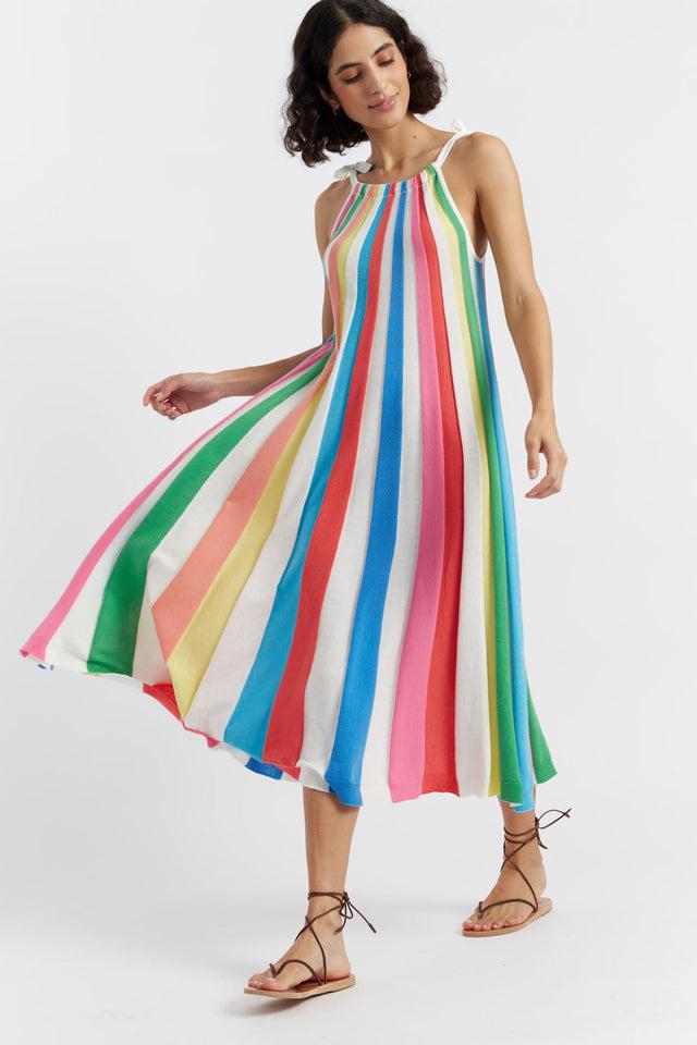 chinti and parker Rainbow Cotton Swing Dress