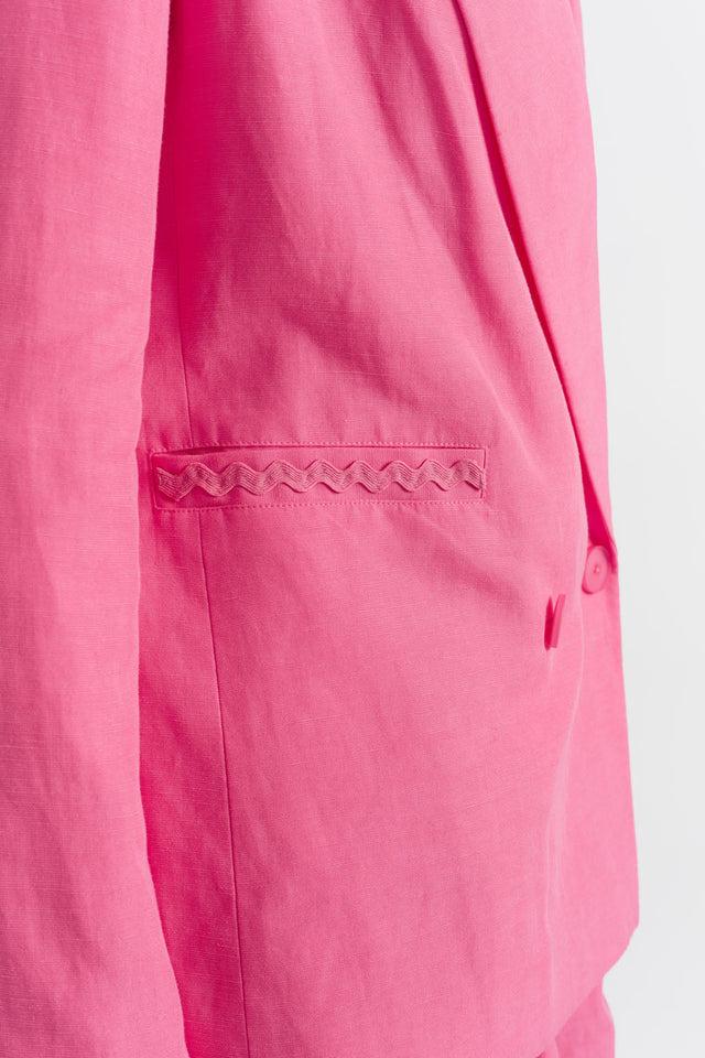 Chinti And Parker Rose Tencel-Linen Blazer