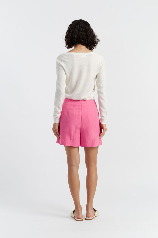 Chinti And Parker Rose Tencel-Linen Shorts