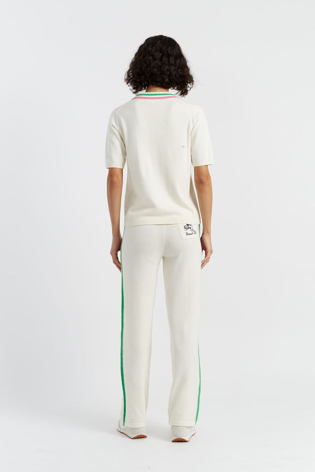 Chinti And Parker Cream Cotton Peanuts Racquet Club Polo