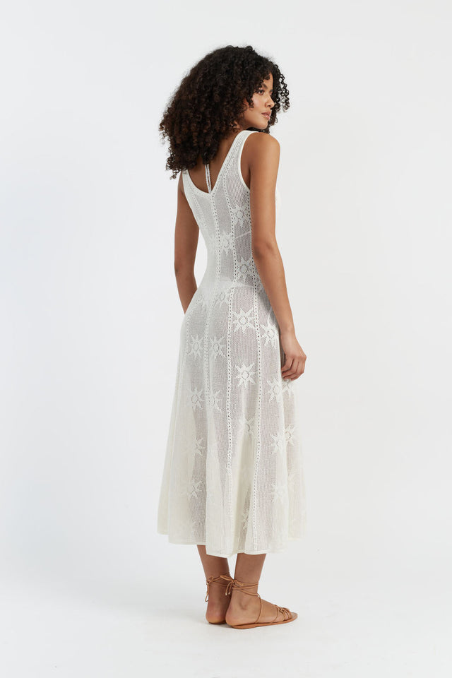 Chinti And Parker Cream Laura Whitmore Bohemian Dress