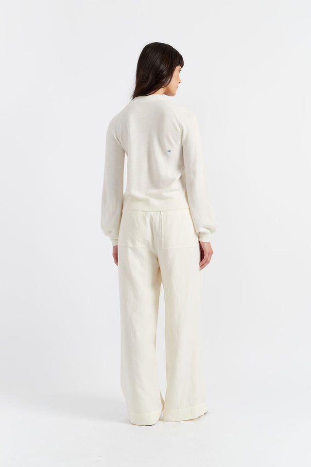 Chinti And Parker Cream Merino Sailors Knot Sweater