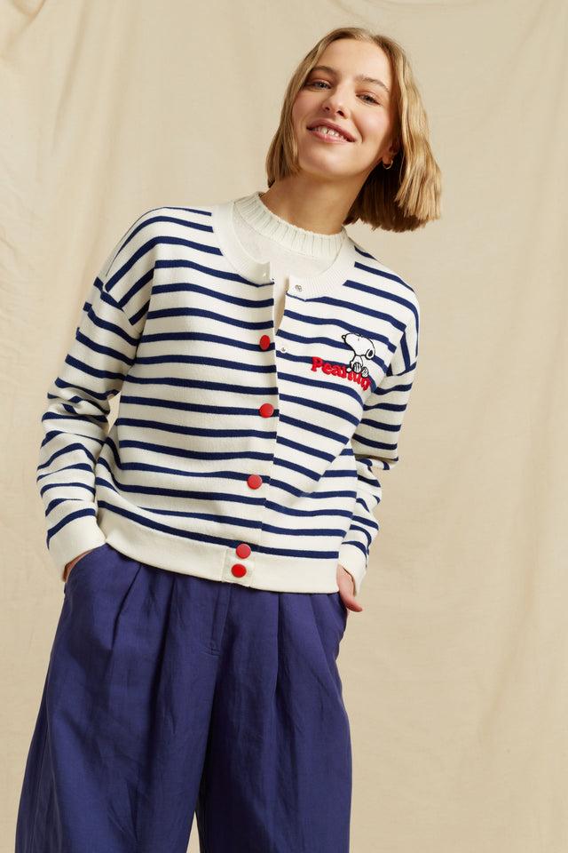 Chinti And Parker Cream Merino Snoopy Milano Cardigan