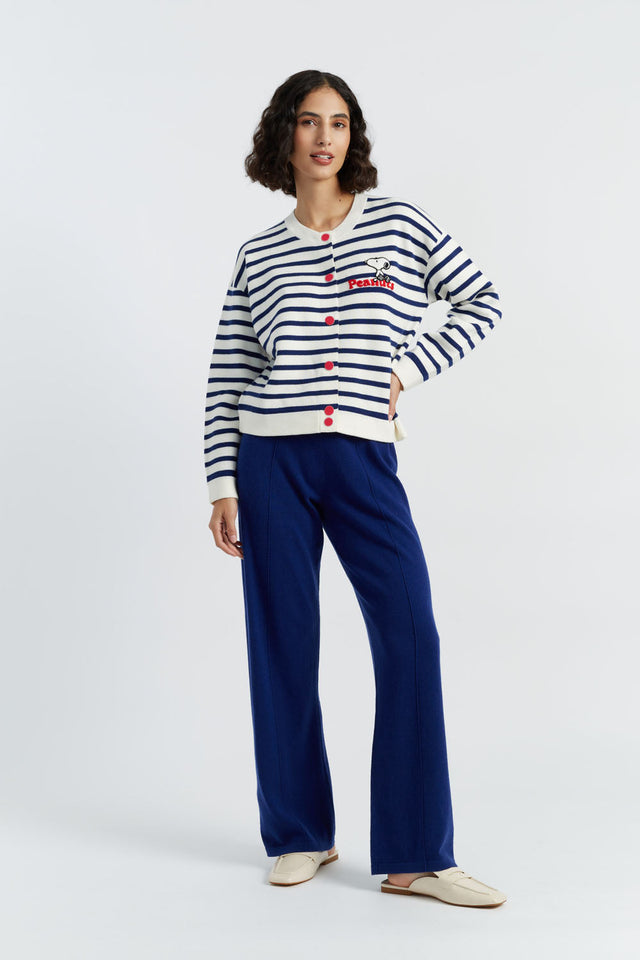 Chinti And Parker Cream Merino Snoopy Milano Cardigan