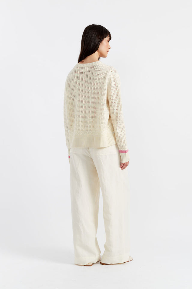 Chinti And Parker Cream Wool-Cashmere Penzance Sweater