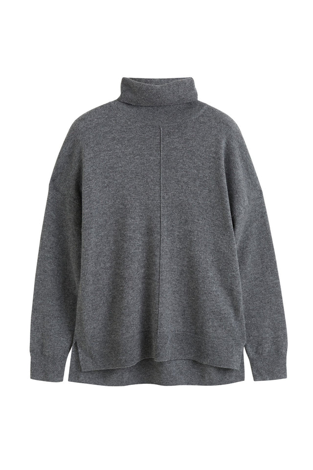 Chinti And Parker Dark-Grey Wool-Cashmere Rollneck Sweater