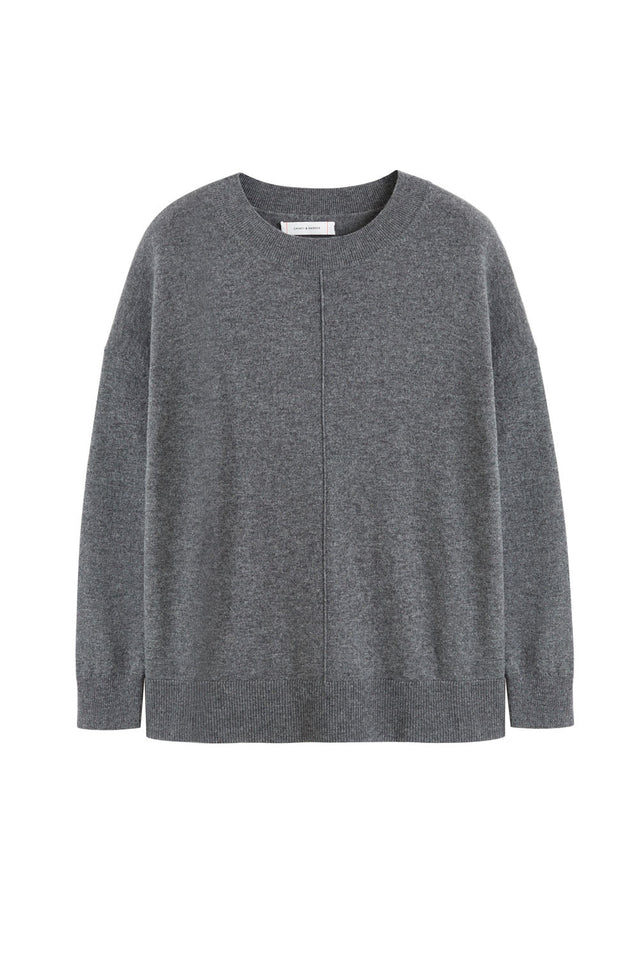 Chinti And Parker Dark-Grey Wool-Cashmere Slouchy Sweater