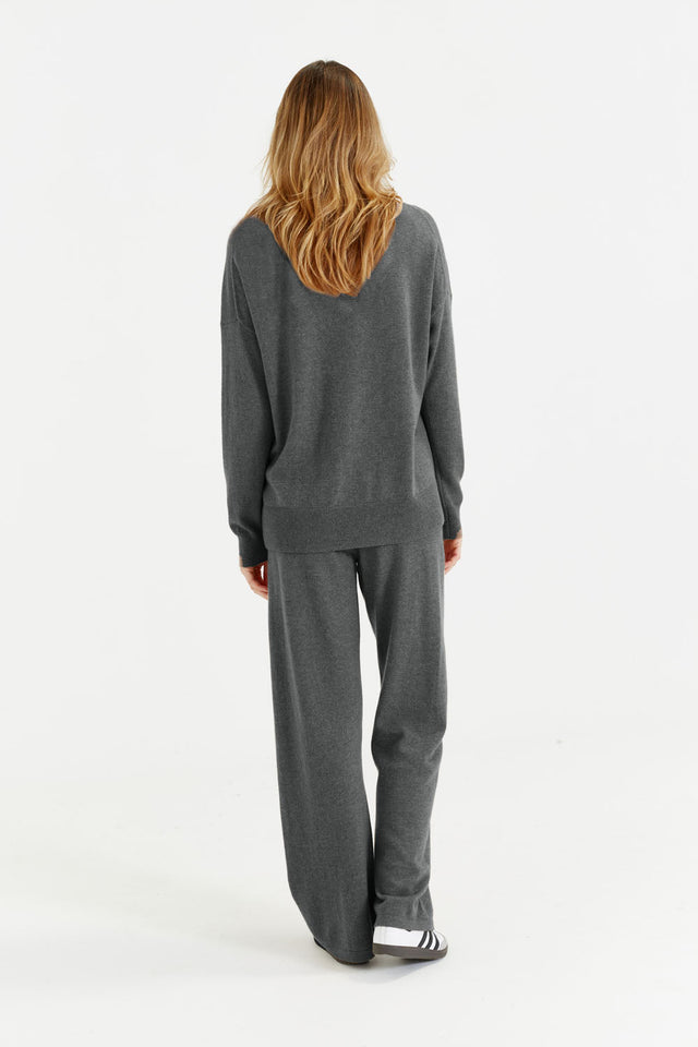 Chinti And Parker Dark-Grey Wool-Cashmere Slouchy Sweater