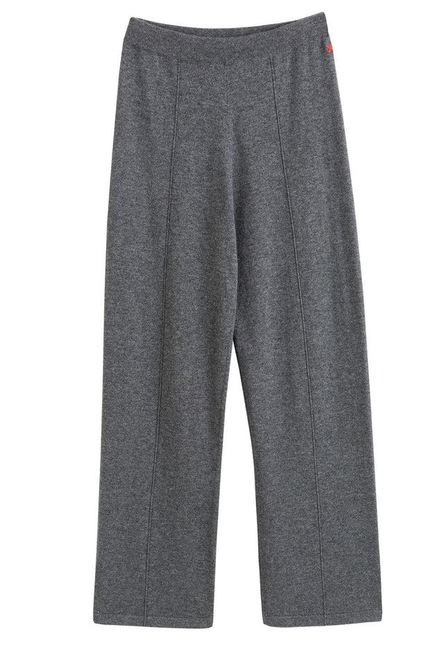 Chinti And Parker Dark-Grey Wool-Cashmere Wide-Leg Track Pants