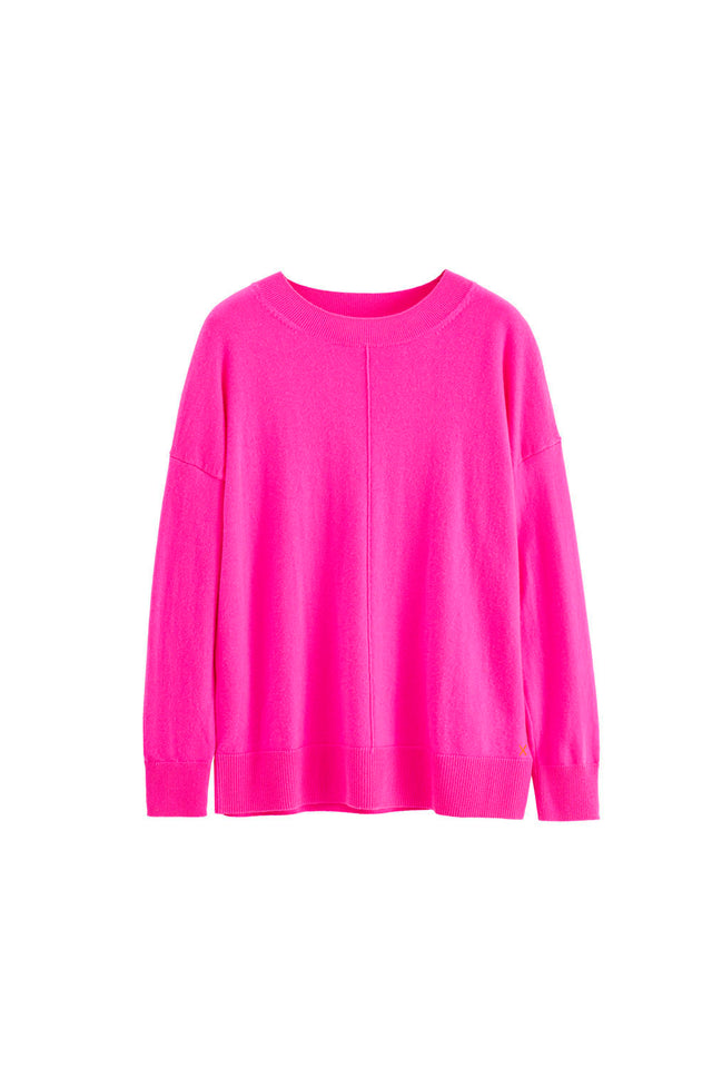 Chinti And Parker Fuchsia Wool-Cashmere Slouchy Sweater
