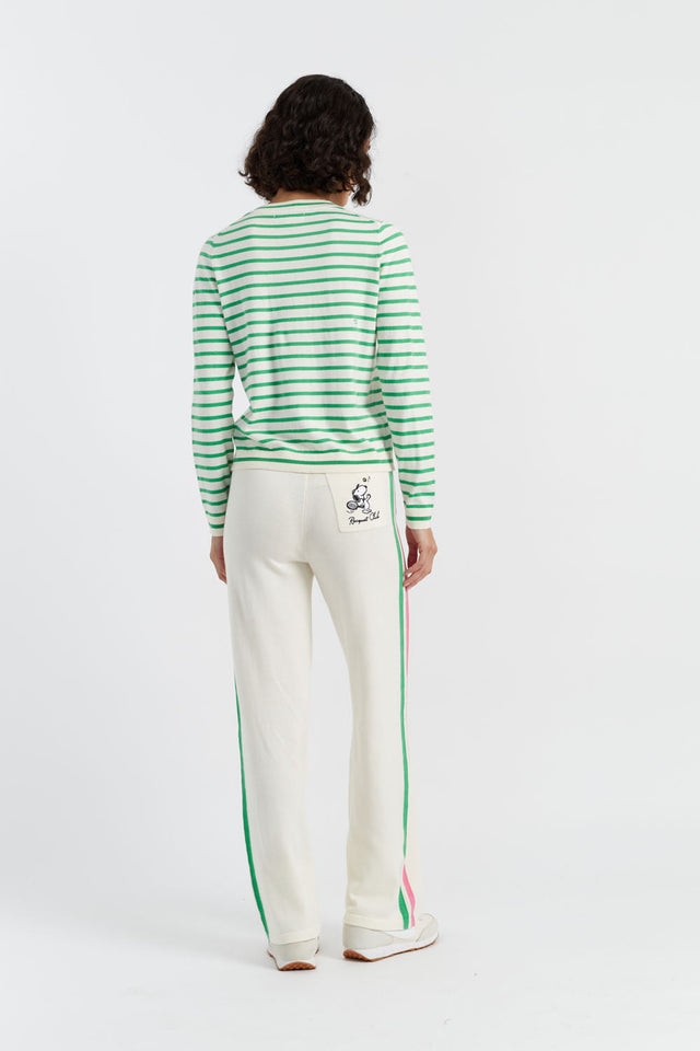 Chinti And Parker Green Cotton Peanuts Racquet Club Sweater