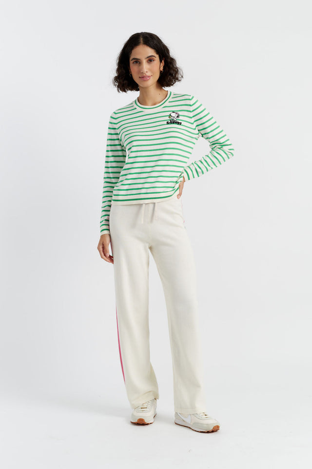 Chinti And Parker Green Cotton Peanuts Racquet Club Sweater