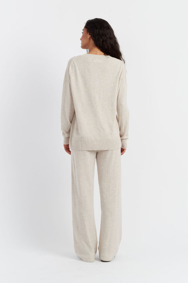 Chinti And Parker Light-Oatmeal Wool-Cashmere Slouchy Sweater